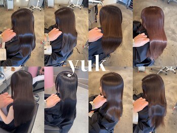 yuk【ユク】の写真/髪質改善に特化した美髪矯正◎柔らかく自然な縮毛矯正で、思わず触れたくなる仕上がりに。【本庄】