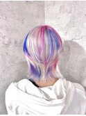 ブリーチハイライト髪質改善ダブルカラーレイヤーカット/新宿