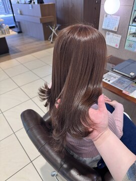 ヘアーウィーヴ 佐倉店(hair Weve) イメチェン/ピンクベージュ/アンブレラカラー/前髪/佐倉