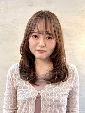 フェイバー 警固店(FAVOR) ミディアムレイヤー/コーラルベージュ/天神警固