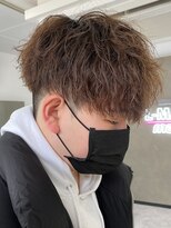 エルマーク 立川(L-MARK)&nbsp;シャドウパーマ/波巻きパーマ/メンズ/センターパート/眉毛