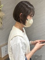 フレームプラス なんば駅前店(FRAME+)&nbsp;ミントベージュ　ショートボブ