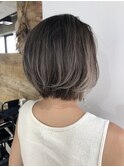 恵比寿×YAMATO 外国人風オーシャンブルージュ_小顔ボブ