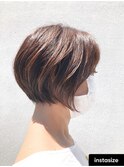 【店長中森が提案】首が綺麗に見える♪丸みショートボブ＊