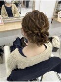 編み込みルーズアップ