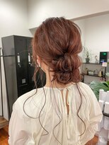 スリーバイザサロン(THREE by the salon)&nbsp;ピンクおだんごアレンジ♪