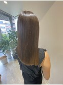 《緑橋/城東区/女性サロン》切りっぱなしロング　髪質改善カラー