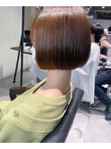 髪質改善ストレートとミニボブ