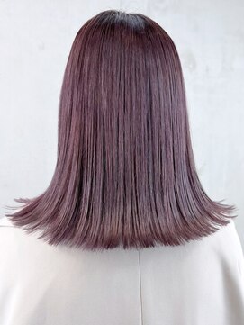 アルバム 銀座(ALBUM GINZA) ラベンダーミディ_外ハネボブセクションカラー_ba400911