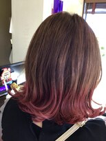 ヘアプロデュース ムース(Hair Produce MU SU) ピンク可愛い毛先カラー