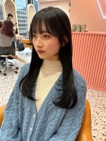 ボタン シブヤ(VOTAN SHIBUYA)&nbsp;韓国ヘア/顔まわりレイヤーカット/顔まわりカット/前髪あり/