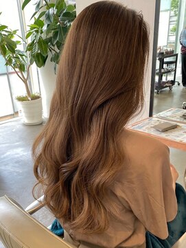 ディフィーノ 青山(DIFINO) 【DIFINO 青山】オレンジブラウン/ロングウェーブ/艶髪