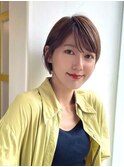 大人可愛い小顔マッシュショート/ベージュカラー/吉祥寺