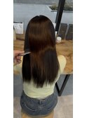 美髪シアーカラー髪質改善レイヤーカット切りっぱなしボブ