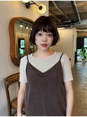 ショートボブ/ニュアンスパーマ/顔周りカット/20代30代