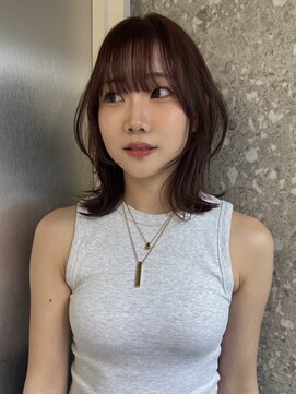 サンクマーケット 渋谷(cinq MARKET) 渋谷ブリーチカラーレイヤーカットミルクティーブラウン韓国ヘア