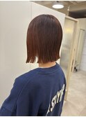 オレンジブラウン/ぱつっとボブ