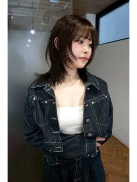 ディーンジェシー 栄店(DEAN JECY) タッセルボブウルフボブマッシュウルフミディアムヘアカラー