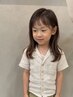 女の子キッズカット [ヘアセット/顔周りレイヤーカット/レイヤーボブ/伏見]