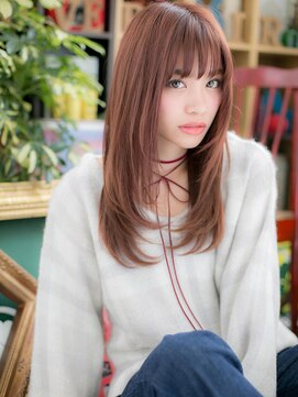 カバーヘア イヴ 戸頭店(COVER HAIR EVE) *+COVER HAIR+*…ガーリーピンク★小顔カジュアルロングc