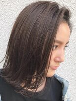 リゴ ヘアー(RIGO hair) ★、艶ストレート、外ハネ、グレージュ、ロブ