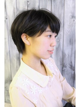 ヘアブティック ハコ(hair boutique haco) ［haco］黒髪耳掛けショートボブ