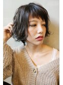 フラッフィーボブ眉上バング×ふわゆるショートボブ　20・30代