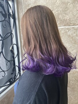 シャンティ 平岸店(Shanti) ○すそカラー ビビットバイオレット○ 菅野裕太