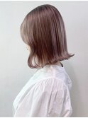ピンクベージュ_アースカラーくびれヘアツートンカラー_ba363821