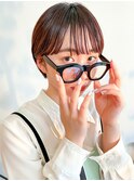 マッシュショート耳かけショートボブ前髪ありぱっつん