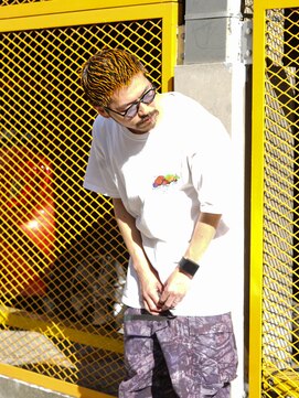 クラスコウベ 三宮店(Krass kobe) MEN’S HAIRハイライトボウズ艶フォワード【上野　竜司】