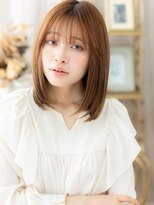 カバーヘア ブリス 大宮西口(COVER HAIR bliss) ミルクティーカラー艶髪ワンカールミディアムa大宮20代30代40代