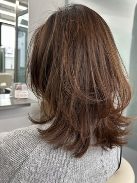 ジエクト アイロ(The Ect ilo) ふんわりマッシュウルフ　ミルクティグレージュ