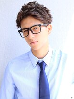 アフロート ディル(AFLOAT D'L)&nbsp;スーツ短髪ツーブロック束感モテる黒髪シークレットパーマ流行