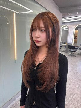 ボタン ハカタ(VOTAN hakata) 市野瀬裕奈/博多韓国ヘア/マロンブラウン/レイヤーカット/顔周り