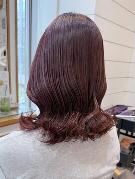 ネオリーブ アンド 渋谷店(Neolive &) 渋谷/チェリーブラウン/ホワイトグレージュ/デジタルパーマ