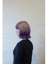 髪と生活 美容室 ハイトーン裾カラー