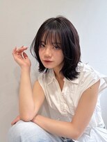 クラン 岡本(Chlan)&nbsp;切りっぱなしくびれボブ　大人可愛いシースルーバング