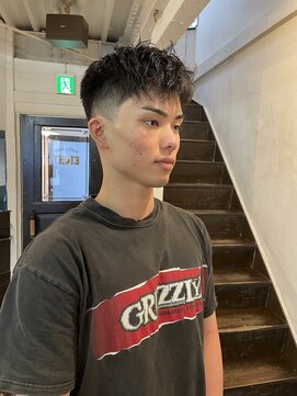 ビーバイエイトジェンツ(Bee by EIGHT GENTS) サーフカール/スパイキーショート/ブルーブラック/心斎橋