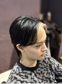 センターパート×フェイスフレーミング
