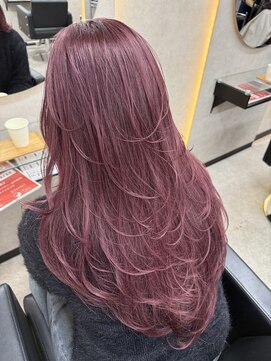 黒髪クラゲヘアーオリーブグレー小顔ココアベージュ
