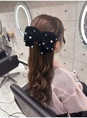 ハーフアップ