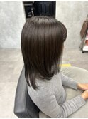 艶髪ストレート×オリーブグレージュ