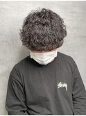 プードル波巻きパーマ