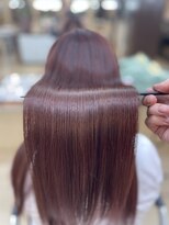 カット/カラー 髪質改善/縮毛矯正 B1hair 藤井寺/土師ノ里&nbsp;赤髪ストレート