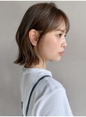 ダークパープルミルクブラウンワンホンレイヤー外ハネボブa