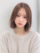 シエル 大名店(CIEL)&nbsp;ナチュラル切りっぱなしボブ｜シースルーバング