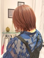ビビディ バビディ ブー 河原町三条店(Bibbidi.bobbidi.boo)&nbsp;レイヤーボブ/ピンクベージュ/ブリーチカラー/くびれカット