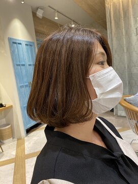 ロンド ストラーダ 心斎橋(Lond strada) 【津賀 涼】ショートグレージュカラーボブウルフココアベージュ