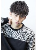 スパイラルパーマ 無造作 マッシュ 刈り上げ